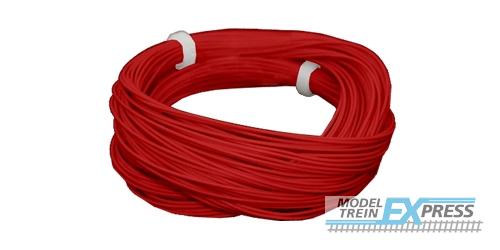 Esu 51943 Hochflexibles Kabel, Durchmesser 0.5mm, AWG36, 2A, 10m Wickel, Farbe rot