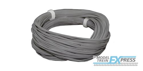 Esu 51946 Hochflexibles Kabel, Durchmesser 0.5mm, AWG36, 2A, 10m Wickel, Farbe grau