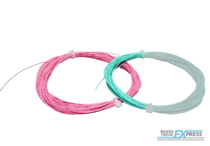 Esu 53910 Hochflexibles Kabel, Durchmesser 0.5mm, AWG36, 2A, 10m Wickel, Farbe pink