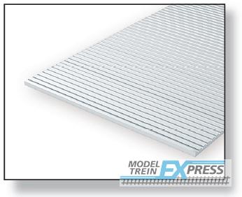 Evergreen 3025 Gegroefd - 0.75mm dik - HO pass. car (1 sheet)