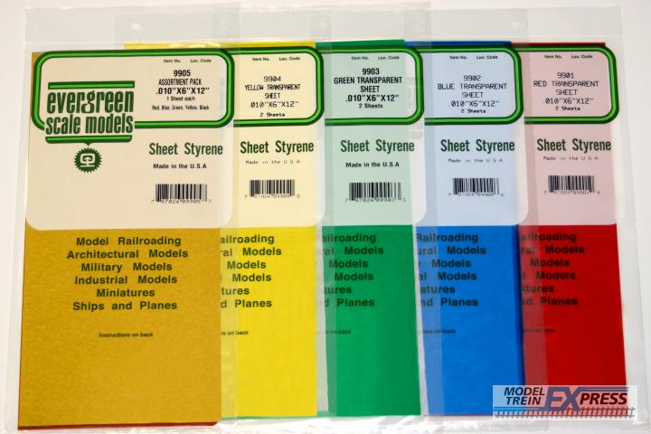 Evergreen 9905 Colored sheets ass. (5 stuks)