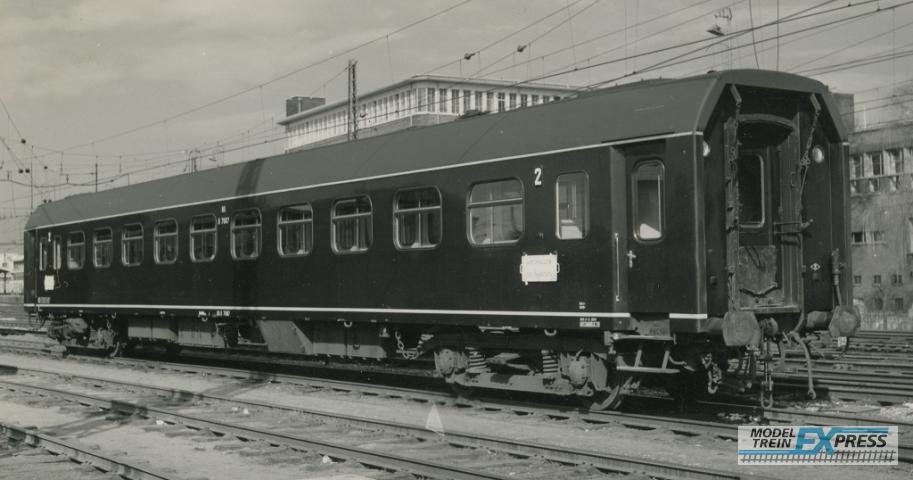 Exact-train 10100 NS Bc7004 Plan N Liegewagen Berlinerblau, Betriebsnummer oben graues Dach, Ep. IIIb