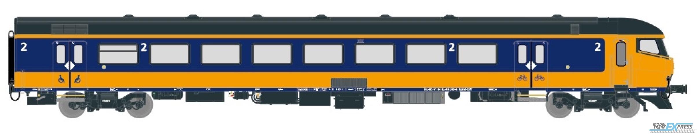 Exact-train 11004 NS ICRm Den Haag -Eindhoven für den Inlandseinsatz Steuerwagen Bpmbdzf7 ( Neue Farbe Gelb / Blau) (DC), Ep. VI
