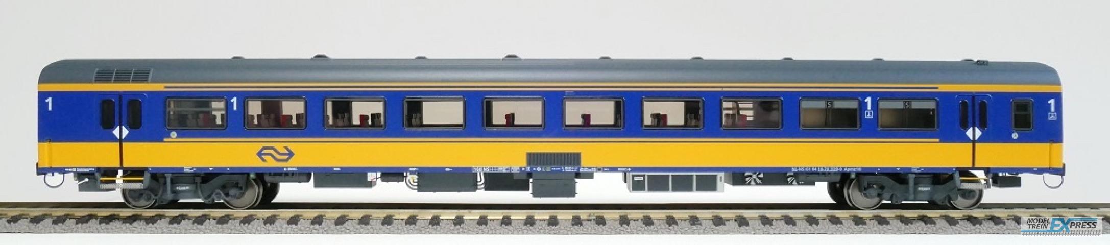 Exact-train 11006 NS ICRm Amsterdam - Rotterdam für den Inlandseinsatz Reisezugwagen Apmz10 (Farbe Gelb / Blau), Ep. VI