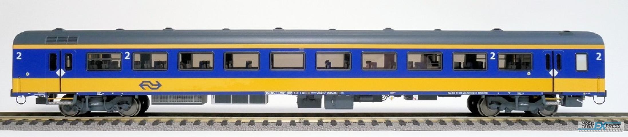 Exact-train 11007 NS ICRm Amsterdam - Rotterdam für den Inlandseinsatz Reisezugwagen Bpmz10 (Farbe Gelb / Blau) , Ep. VI