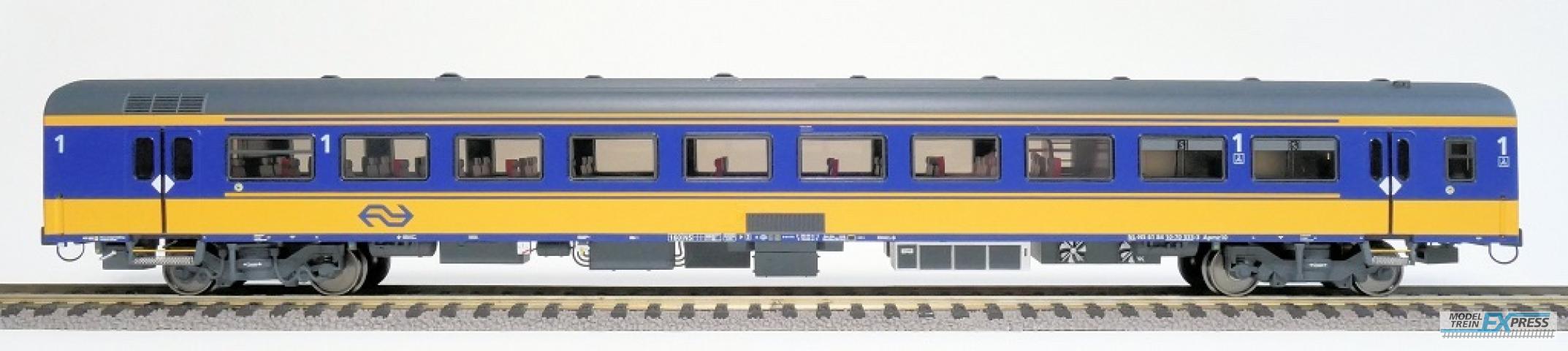 Exact-train 11008 NS ICRm Amsterdam - Rotterdam für den Inlandseinsatz Reisezugwagen Apmz10 (Farbe Gelb / Blau), Ep. VI