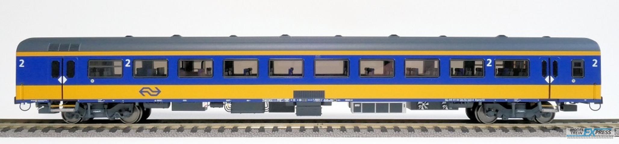 Exact-train 11009 NS ICRm Amsterdam - Rotterdam für den Inlandseinsatz Reisezugwagen Bpmz10 (Farbe Gelb / Blau) , Ep. VI