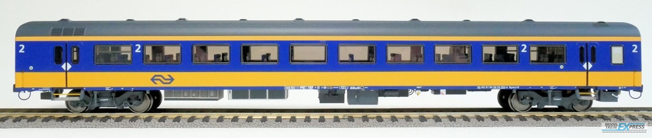 Exact-train 11010 NS ICRm Amsterdam - Rotterdam für den Inlandseinsatz Reisezugwagen Bpmz10 (Farbe Gelb / Blau) , Ep. VI