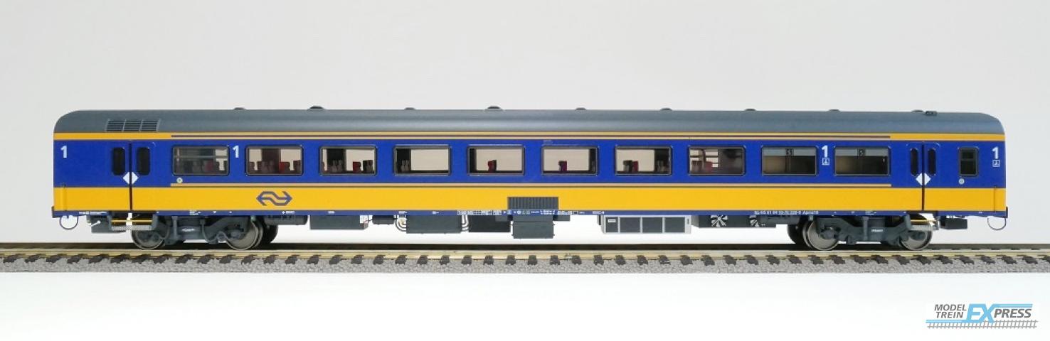 Exact-train 11013 NS ICRm Amsterdam - Breda für den Inlandseinsatz Reisezugwagen Apmz10 ( Farbe Gelb / Blau), Ep. VI