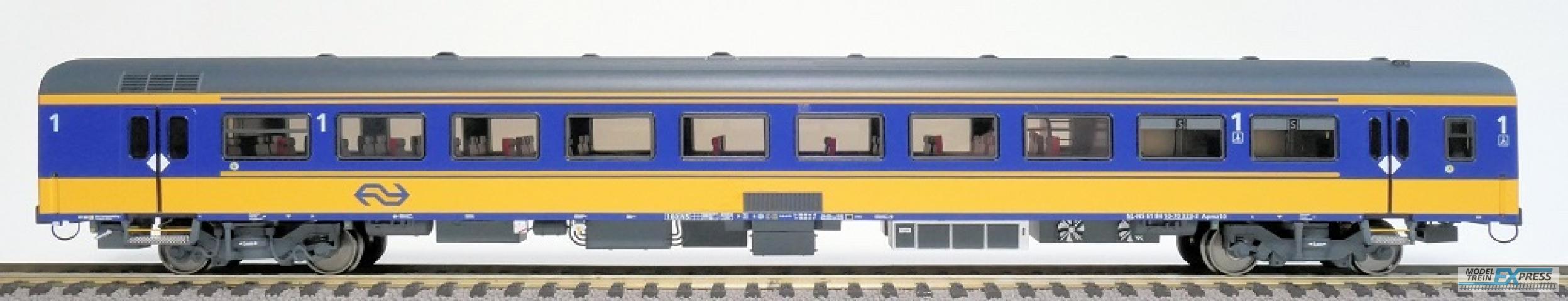 Exact-train 11015 NS ICRm Amsterdam - Breda für den Inlandseinsatz Reisezugwagen Apmz10 ( Farbe Gelb / Blau), Ep. VI