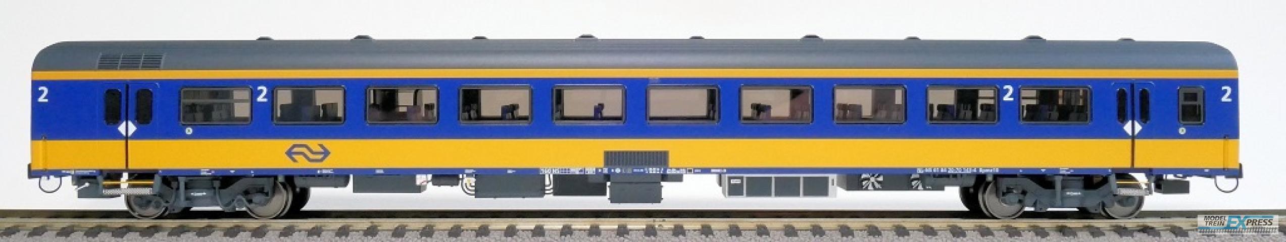 Exact-train 11016 NS ICRm Amsterdam - Breda für den Inlandseinsatz Reisezugwagen Bpmz10 ( Farbe Gelb / Blau), Ep. VI