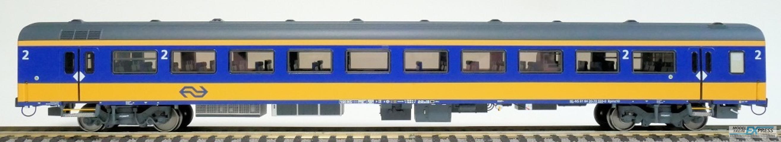 Exact-train 11017 NS ICRm Amsterdam - Breda für den Inlandseinsatz Reisezugwagen Bpmz10 ( Farbe Gelb / Blau), Ep. VI