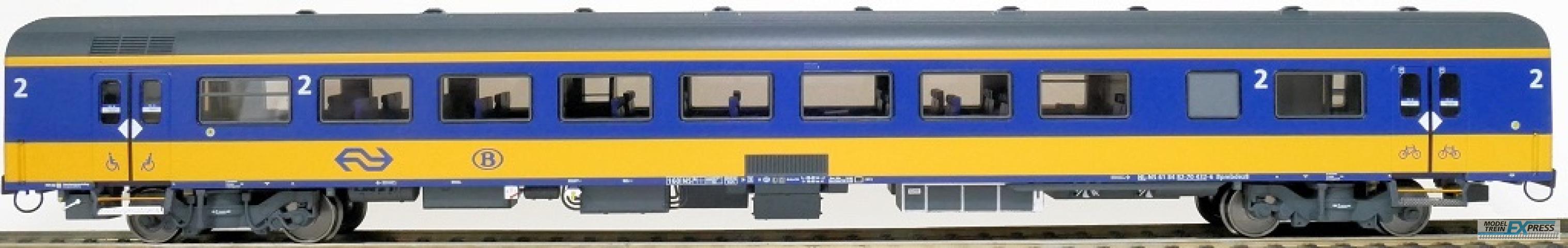 Exact-train 11023 NS ICRm Garnitur 1 (Amsterdam - Brussel) für die Hsl-Strecke eingesetzt Endwagen Bpmbdez8 ( Neue Farbe Gelb / Blau), Ep. VI