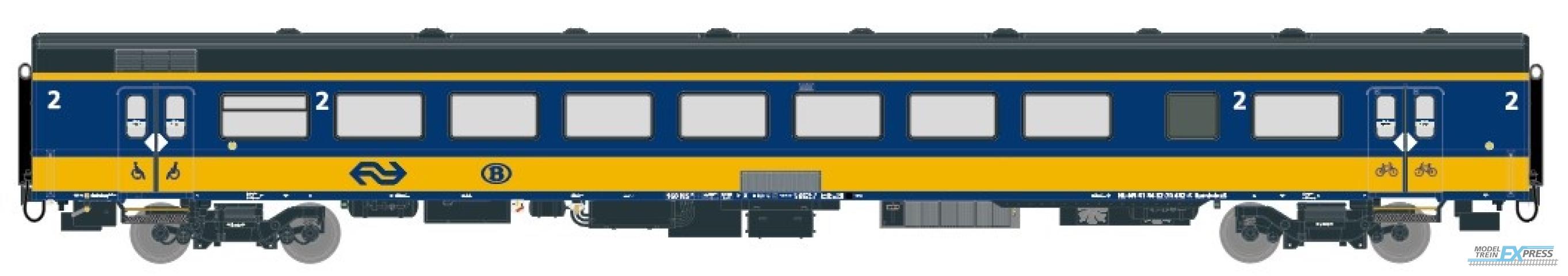 Exact-train 11030 NS ICRm Garnitur 2 (Amsterdam - Brussel) für die Hsl-Strecke eingesetzt Endwagen Bpmbdez8 ( Farbe Gelb / Blau), Ep. VI