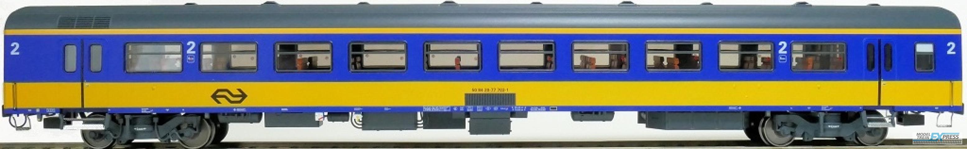 Exact-train 11041 NS ICR (Originalversion) für den Inlandseinsatz Reisezugwagen B (Farbe Gelb / Blau), Ep. IV