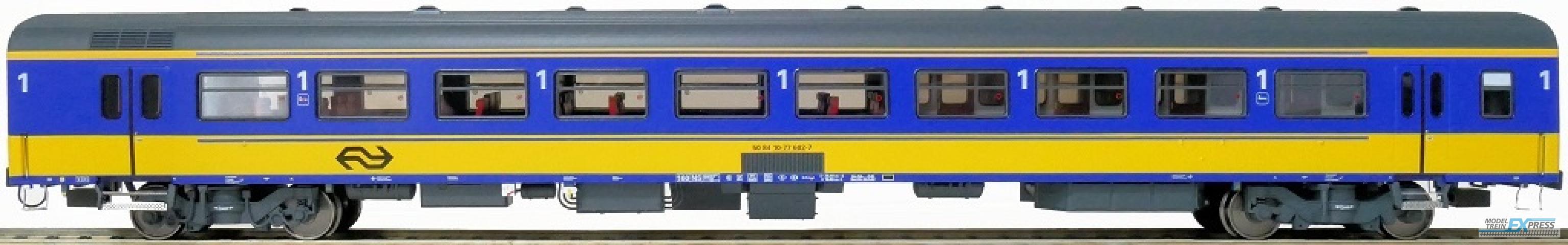 Exact-train 11042 NS ICR (Originalversion) für den Inlandseinsatz Reisezugwagen A (Farbe Gelb / Blau), Ep. IV