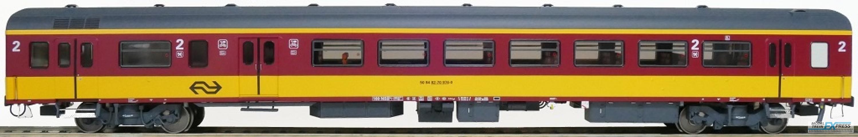 Exact-train 11081 NS ICR (Originalversion) für den Beneluxzug nach Belgien Gepäckwagen BKD ( Farbe Gelb / Rot), Ep. IV