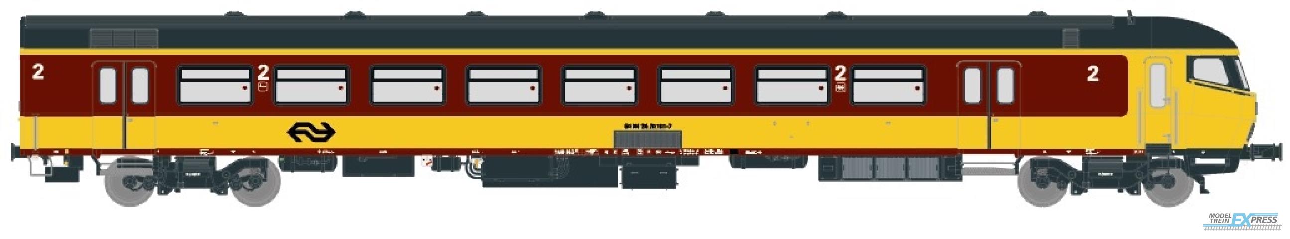 Exact-train 11086 NS ICR (Originalversion) für den Beneluxzug nach Belgien Steuerwagen Bs ( Farbe Gelb / Rot) (DC), Ep. IV