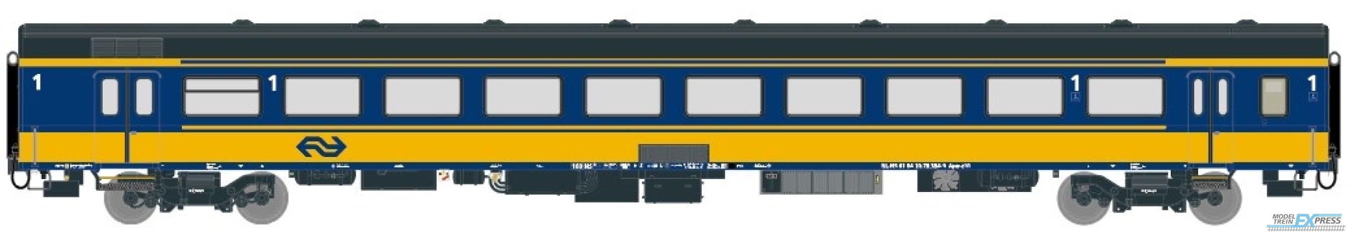 Exact-train 11104 NS ICRm Garnitur 4 Reisezugwagen A (Neue farbe Gelb / Blau), Ep. V