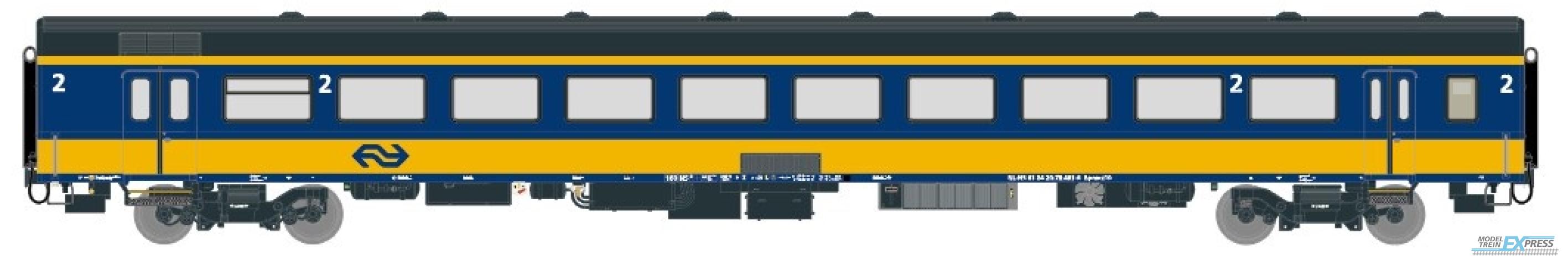 Exact-train 11105 NS ICRm Garnitur 4 Reisezugwagen B (Neue farbe Gelb / Blau), Ep. V