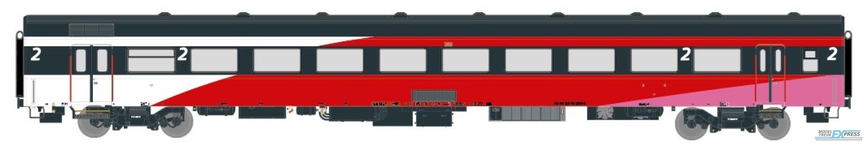 Exact-train 11130 NS ICRm Hispeed 1 (Amsterdam - Brussel) für die Hsl-Strecke eingesetzt Endwagen B(Weiss/Rot/Rose), Ep. V