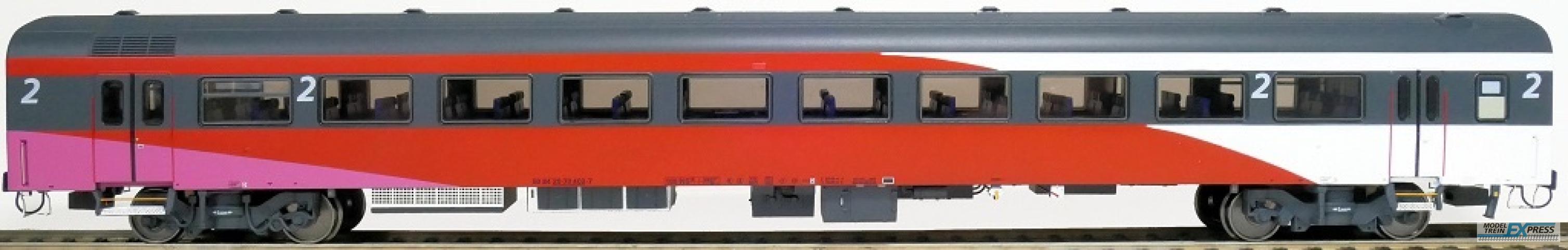 Exact-train 11140 NS ICRm Fyra 1 (Amsterdam - Brussel) für die Hsl-Strecke eingesetzt Endwagen B(Weiss/Rot/Rose), Ep. VI