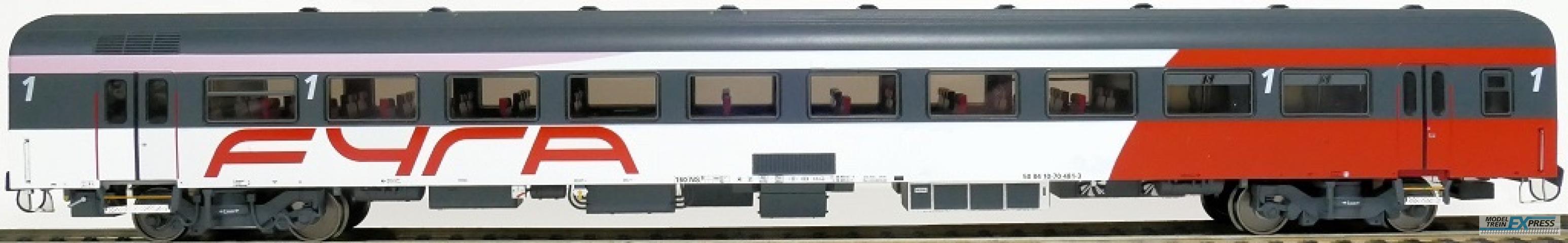 Exact-train 11144 ICRm Fyra 1 (Amsterdam - Brussel) für die Hsl-Strecke eingesetzt Reisezugwagen A(Rot/Weiss/Rose), Ep. VI
