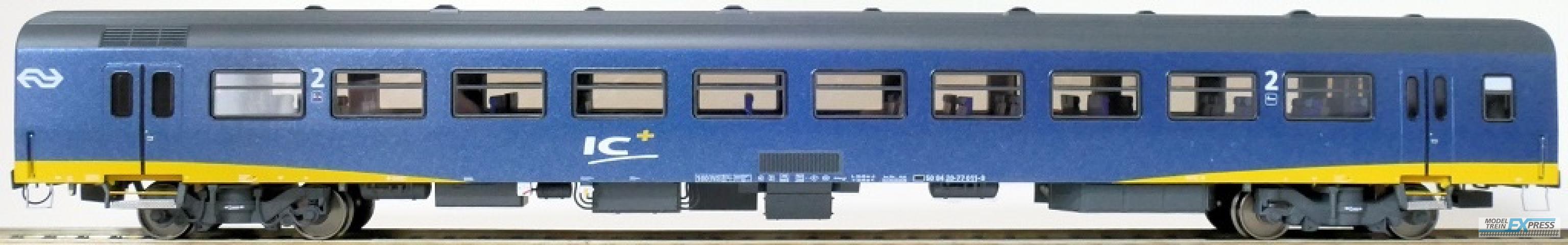 Exact-train 11178 NS ICR Plus Reisezugwagen B ( Farbe Blau) mit Beleuchtung und Figuren, Ep. IV