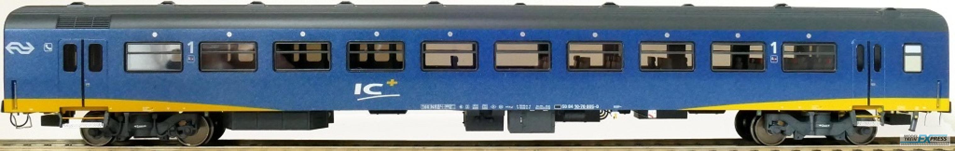 Exact-train 11182 NS ICR Plus Reisezugwagen A ( Farbe Blau) mit Beleuchtung und Figuren, Ep. IV