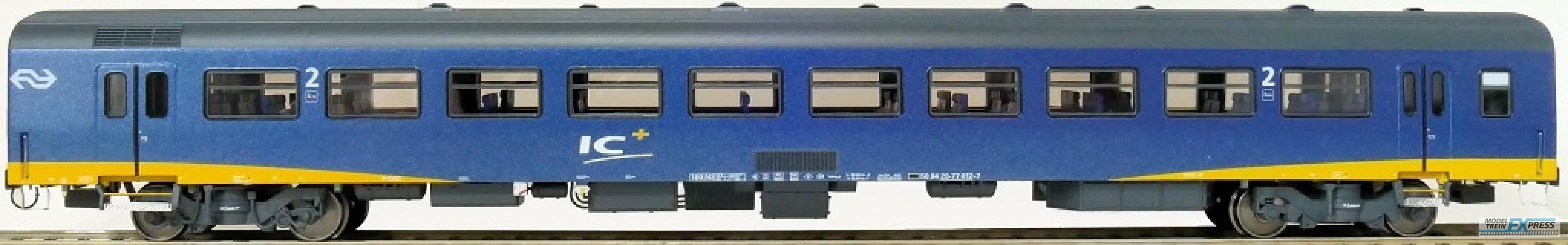 Exact-train 11183 NS ICR Plus Reisezugwagen B ( Farbe Blau) mit Beleuchtung und Figuren, Ep. IV