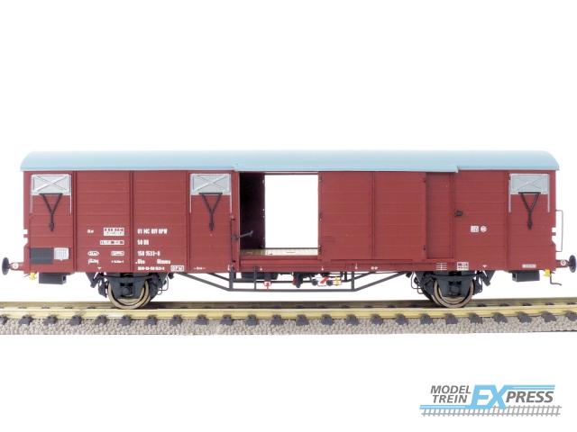 Exact-train 20479 DR Güterwagen Glmms 01 MC RIV OPW 50 DR 150 1533-0, 7 Sicken, Tür mit Verstärkung (Zu öffnenden Türen), Ep. IV