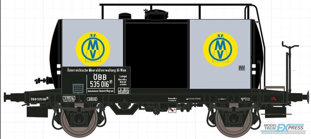 Exact-train 20521 ÖBB 24m3 OMV Einheitsbauart Leichtbau-Kesselwagen, Ep. III