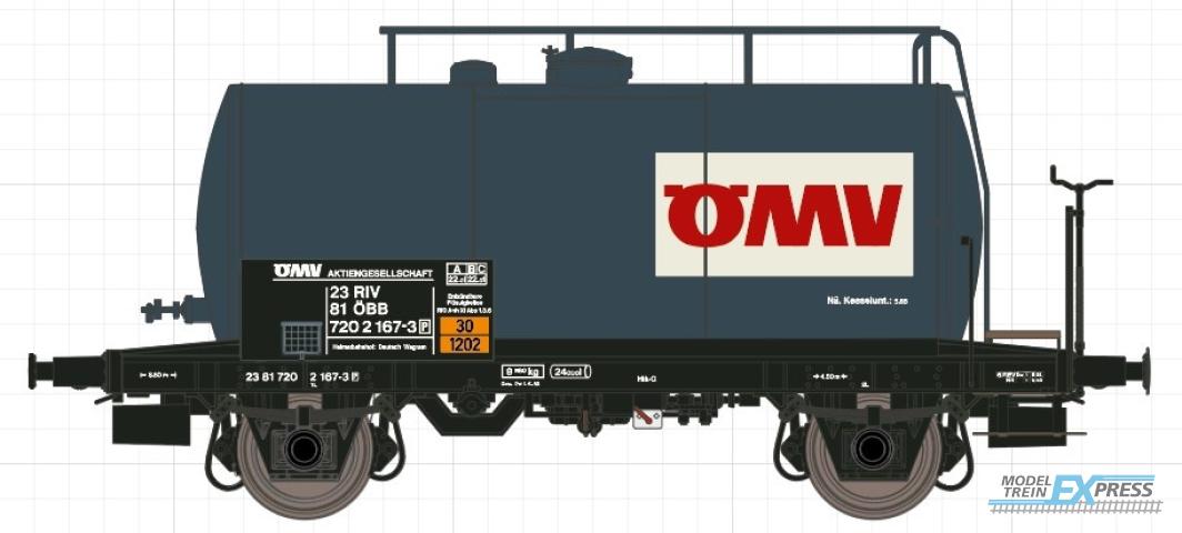 Exact-train 20522 ÖBB 24m3 OMV Einheitsbauart Leichtbau-Kesselwagen, Ep. IV
