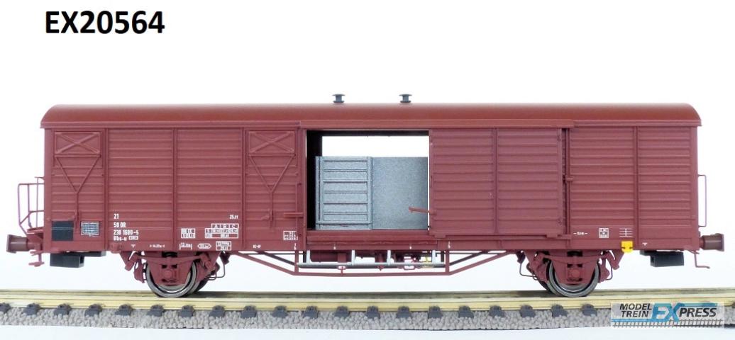 Exact-train 20564 DR Hbs [2301] Mannschaftswagen mit Bremserbühne, 11 Sicken (zu öffnende Türen), Ep. IV