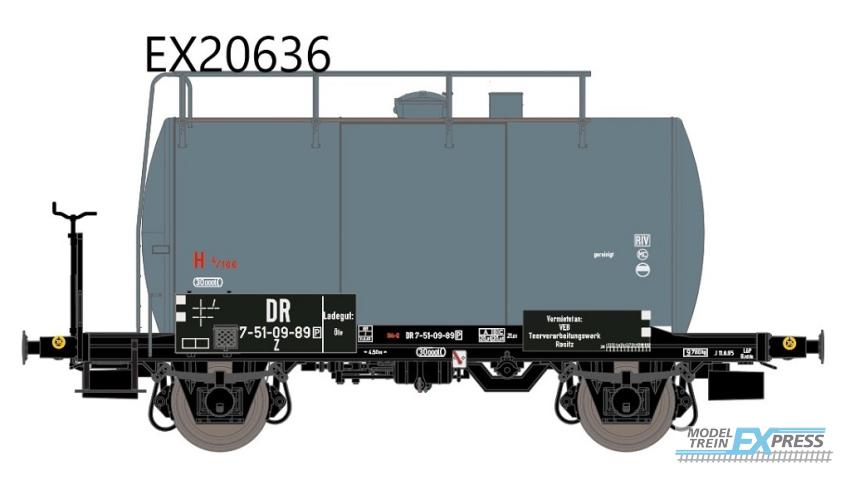 Exact-train 20636 DR 30m3 Leichtbau Uerdinger Bauart Kesselwagen ohne Bremserhaus  Z 7-51-09-89 P, Ep. III