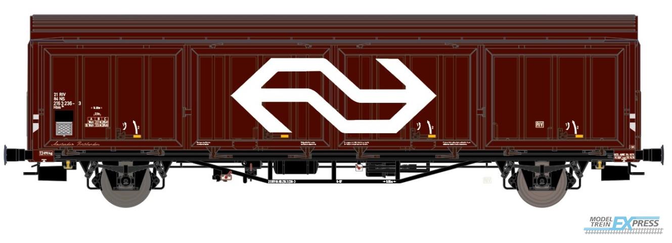 Exact-train 20821 NS .Hbis Nr. 21 RIV 84 NS 216 3 236-3, 3 Sicken, braun, gross NS Logo und Aufschrift 'Amsterdam Rietlanden', Ep. IVa