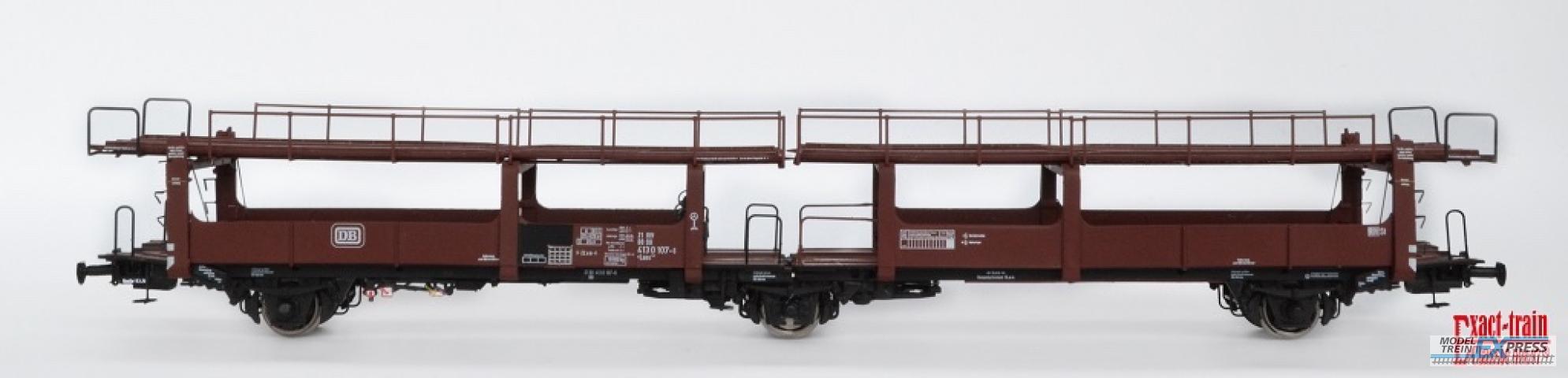 Exact-train 21363 DB Laes 542 Autotransporter Blechverkleidung mit DB Logo 21 RIV 80 DB 413 0 112-6, Ep. IVa