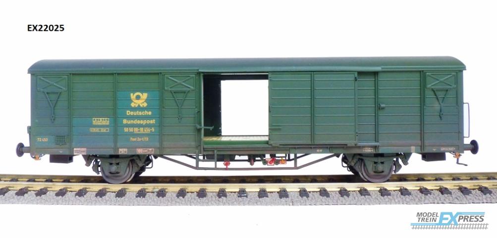 Exact-train 22025 DB Gbs Post Güterwagen Nr.505000-10454-5 (Verschmutzt), Ep. IV