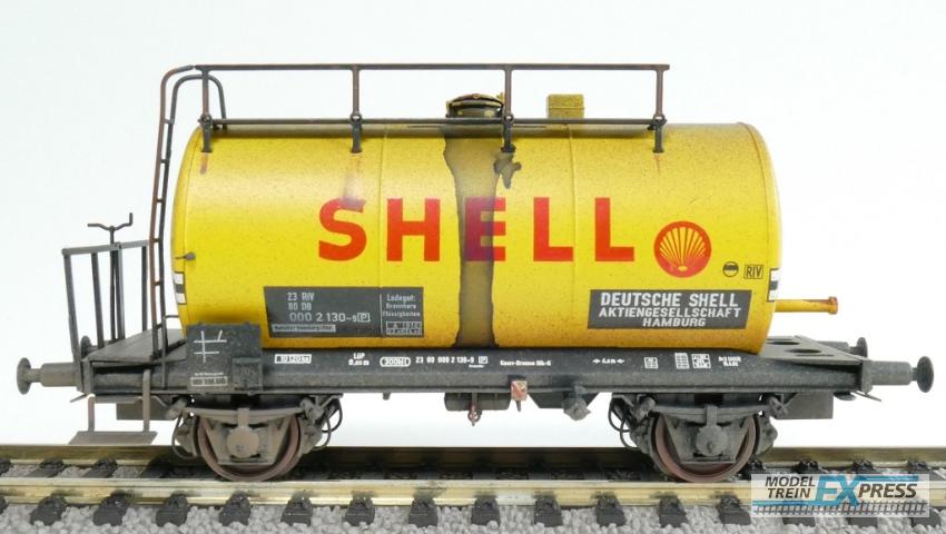 Exact-train 22057 DB 30m3 Uedinger Kesselwagen Gelb Shell (Verschmutzt), Ep. IV