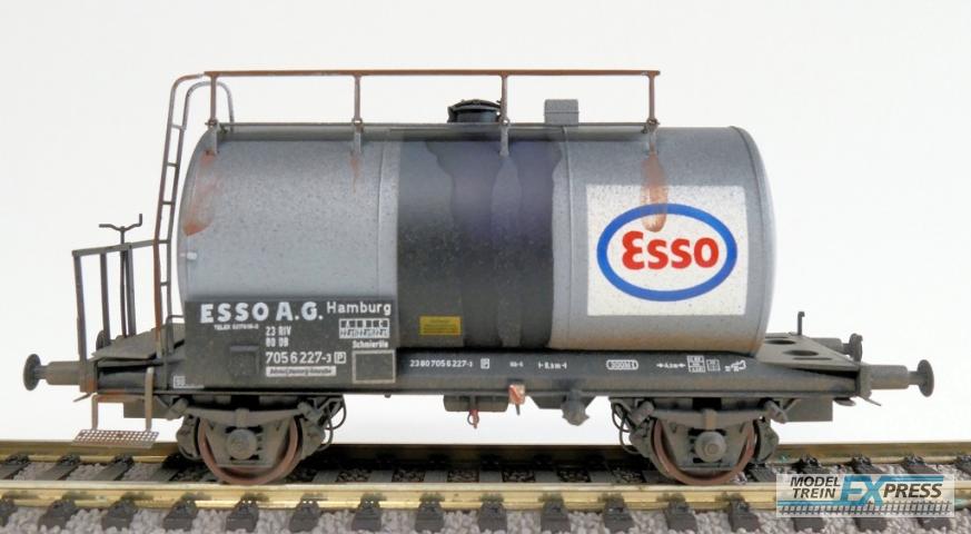 Exact-train 22058 DB 30m3 Leichtbau Uerdinger Bauart Kesselwagen Esso Grau/Schwarz (Verschmutzt), Ep. IV
