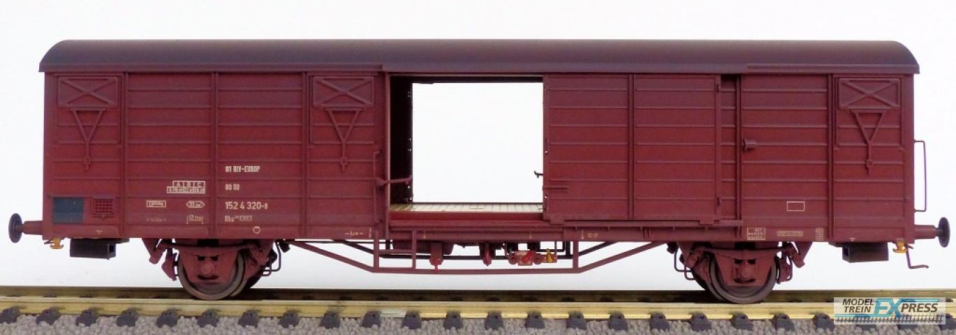 Exact-train 22063 DB Güterwagen Gbs 258  EUROP 7 Sicken, Tür mit Verstärkung (Verschmutzt), Ep. V
