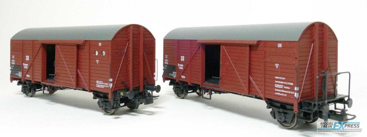 Exact-train 23600 DRB 2er-Set Bremen Gmhs35 Güterwagen (Bremserbühner) und Gmhs35 Güterwagen, Ep. II