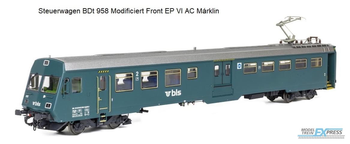 Exact-train 26023 AC Steuerwagen BDt 958 Modificiert Front EP VI (Exklusiv für KML), Ep. VI
