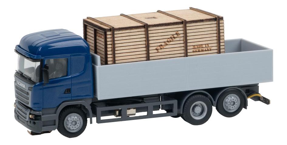 Faller 161325 1/87 VRACHTWAGEN SCANIA R 13 HL LAADBAK MET HOUTEN KIST
