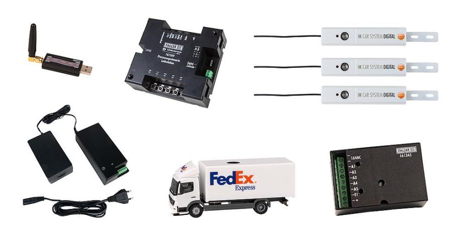 Faller 161340 CAR SYSTEM DIGITAL, START-SET VRACHTWAGEN MB ATEGO FEDEX
