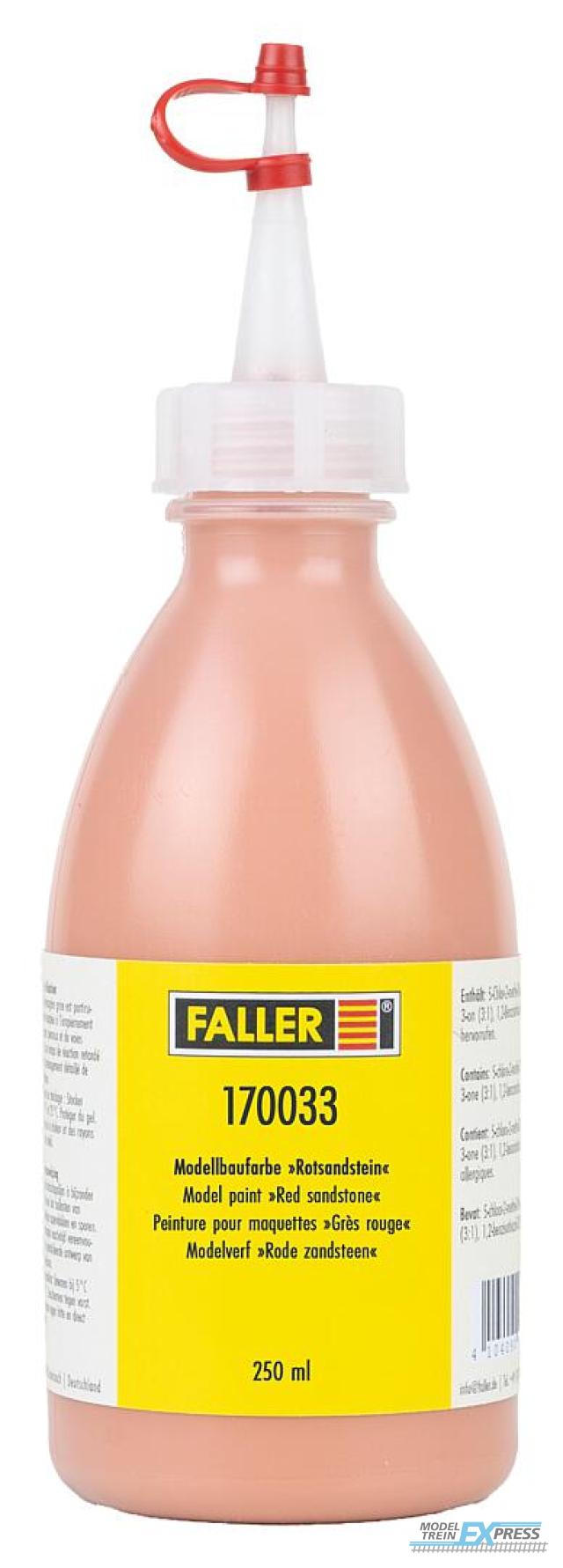 Faller 170033 1/87 MODELVERF RODE ZANDSTEEN, 250 ML (04/25)*
