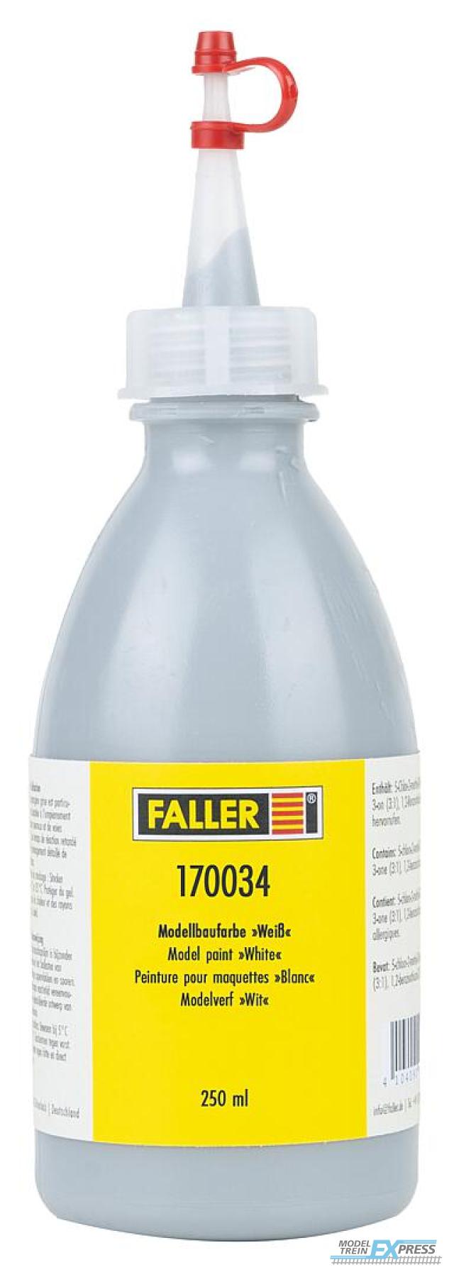 Faller 170034 1/87 MODELVERF WIT, 250 ML (04/25)*