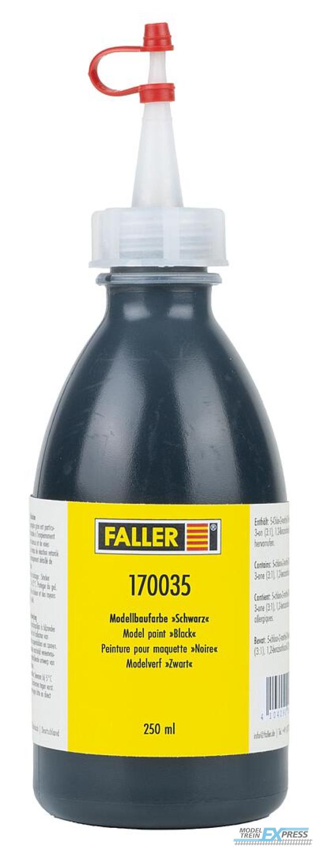 Faller 170035 1/87 MODELVERF ZWART, 250 ML (04/25)*