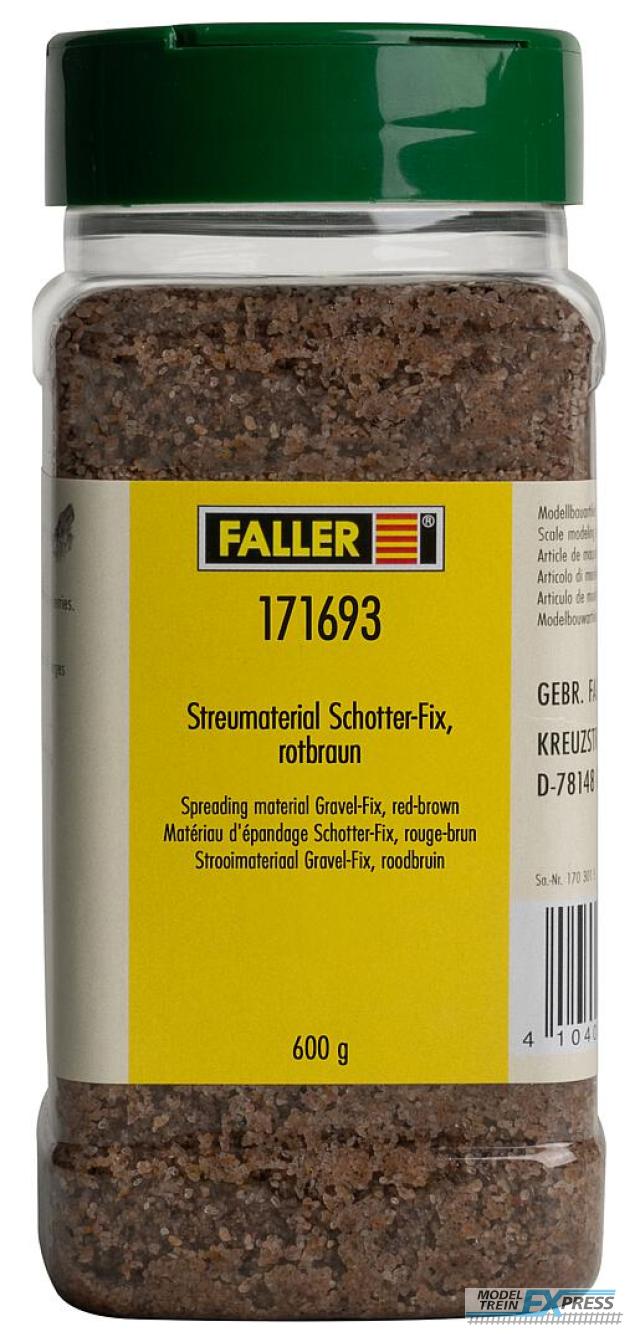 Faller 171693 STROOIMAT. GRAVEL-FIX RO/BR 0,5/1,0 MM 600 GR