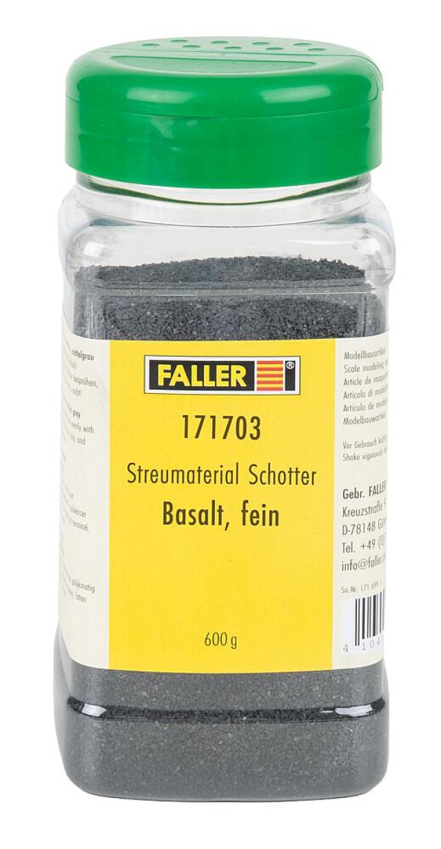 Faller 171703 1/87 STROOIMATERIAAL GRIND, BASALT, FIJN, 600 G